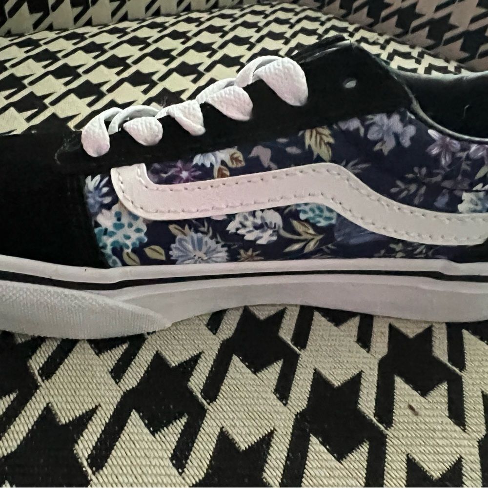 Vans Ward Moody Floral Sneakers-Girls Kids Size 12 - Picture 5 of 7